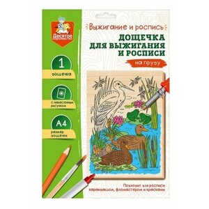 Выжигание. Доска для выжигания и росписи 1 шт "На пруду" А4 десятое королевство 05012/ДК в Москве от компании М.Видео