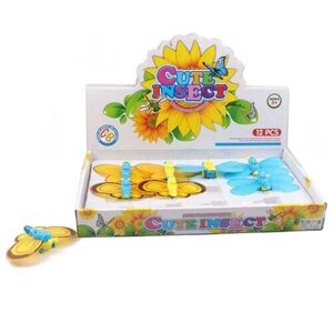 Фигурки Shenzhen Toys Заводные бабочки на колесах Cute Insect YT528-11, 12 шт. в Москве от компании М.Видео