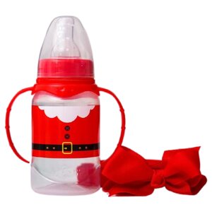 Mum&Baby Бутылочка для кормления «Дед Мороз» 150 мл цилиндр, подарочная упаковка, с ручками в Москве от компании М.Видео