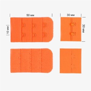 Застежка с крючками 3х2 для бюстгальтера TBY. 3A3409 3см цв. A3409 оранжевый неон уп. 100шт в Москве от компании М.Видео