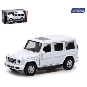 Машина металлическая MERCEDES-BENZ G350D, 1:42, инерция, открываются двери, цвет белый в Москве от компании М.Видео