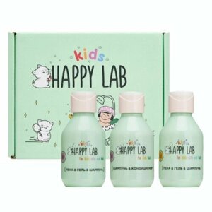 Happy Lab Kids Подарочный набор для детей: гель для душа, пена, шампунь / Kids Mini, 100 мл x 3 в Москве от компании М.Видео