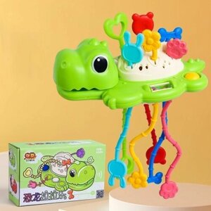 Прорезыватель тянучка Динозавр, погремушка, игрушка развивающая для детей от 1,5 лет в Москве от компании М.Видео