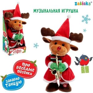 Интерактивная игрушка «С Новым годом», звук, танцует, олень в Москве от компании М.Видео