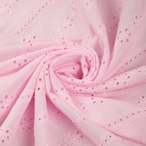 Ткань шитье 100 г/м² 100% хлопок шир. 150 см арт. TBY. Emb. 8002.73 цв. 73 розовый рул. 14,62м в Москве от компании М.Видео