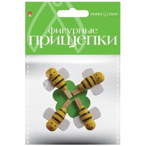 Фигурные прищепки. Набор №6 "пчелки". Цена за 1 набор. в Москве от компании М.Видео