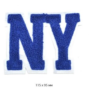 Аппликации пришивные махровые "NY", цвет: синий, 11,5х9,5 см, 10 штук в Москве от компании М.Видео