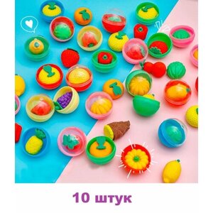 Ластики для карандашей фрукты, овощи - 10 штук в Москве от компании М.Видео