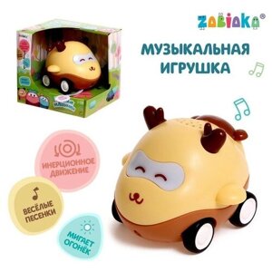 Музыкальная игрушка «Весёлые машинки», звук, свет, цвет жёлтый в Москве от компании М.Видео