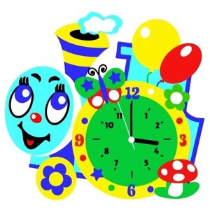 Color kit /Часы настенные/ Детские часы Паровозик - набор для творчества CL020 в Москве от компании М.Видео