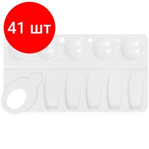 Комплект 41 шт, Палитра Гамма, прямоугольная, 10 ячеек, белая, пластик в Москве от компании М.Видео