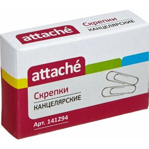 Скрепки Скрепки Attache, 22, никелевое, овальная, 10 упаковок по 100 штук, в картонной коробке (серебристый) в Москве от компании М.Видео