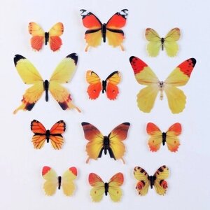 Набор для украшения «Бабочки», 12 шт, цвет жёлтый в Москве от компании М.Видео