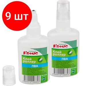 Комплект 9 штук, Клей ПВА 65г комус, роллер в Москве от компании М.Видео