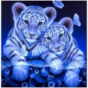Алмазная мозаика "Тигры" 30х40 см в Москве от компании М.Видео