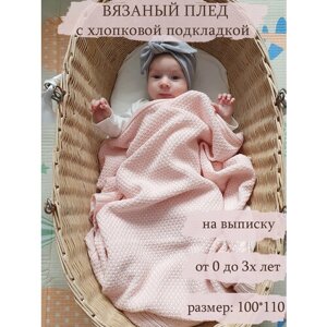 Вязаный плед "Ажур" для новорожденных в Москве от компании М.Видео
