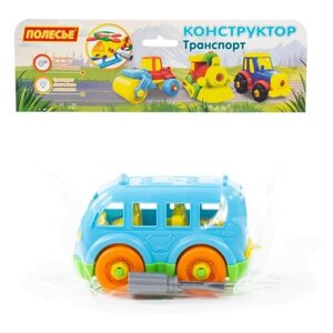 Конструктор-транспорт «Автобус малый», 15 элементов, МИКС, в пакете в Москве от компании М.Видео