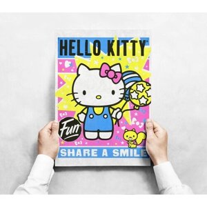 Плакат "Hello Kitty" формата А2 (40х60 см) без рамы