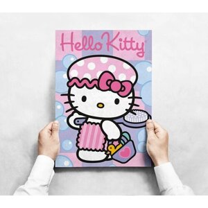 Плакат "Hello Kitty" формата А3 (30х42 см) без рамы