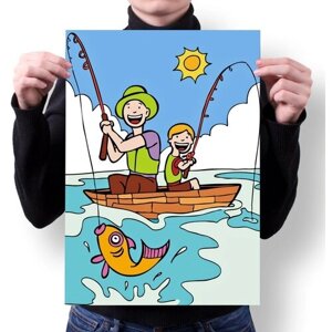 Плакат MIGOM А2 Принт "Рыбалка"5