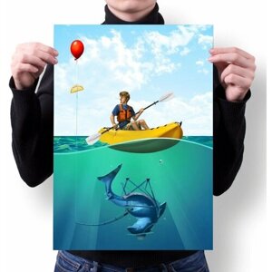 Плакат MIGOM А4 Принт "Рыбалка"6