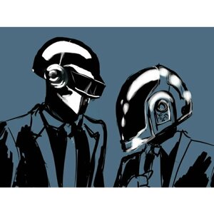 Плакат, постер на бумаге Daft Punk/Дафт Панк/музыкальные/поп исполнитель/артист/поп-звезда/группа. Размер 21 на 30 см