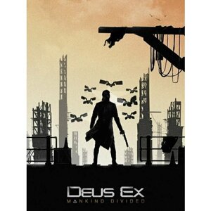 Плакат, постер на бумаге Deus Ex/игровые/игра/компьютерные герои персонажи. Размер 60 х 84 см