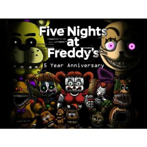 Плакат, постер на бумаге Five Nights at Freddy s/фнаф/игровые/игра/компьютерные герои персонажи. Размер 21 х 30 см