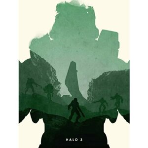 Плакат, постер на бумаге Halo 3/игровые/игра/компьютерные герои персонажи. Размер 21 на 30 см