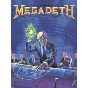 Плакат, постер на бумаге Megadeth-Rust in peace /музыкальные/поп исполнитель/артист/поп-звезда/группа. Размер 21 х 30 см