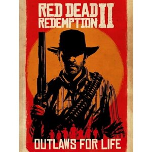 Плакат, постер на бумаге Red Dead Redemption 2-Outlaws For Live/игровые/игра/компьютерные герои персонажи. Размер 42 х 60 см