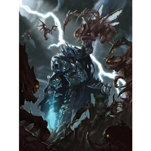 Плакат, постер на бумаге World of Warcraft/Illidan/игровые/игра/компьютерные герои персонажи. Размер 60 х 84 см