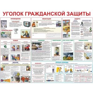Плакаты "Уголок гражданской защиты" комплект из 10 плакатов