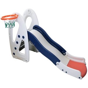 Пластиковая горка с баскетбольным кольцом Kampfer Fast Wave (белый/синий)