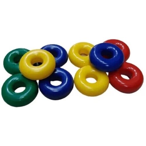 Пластиковые кольца "бублики" для детских счет, диаметр 11 см, комплект 10 шт, антивандальные от компании М.Видео - фото 1