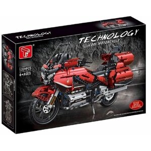 Пластиковый блочный конструктор Мотоцикл для мальчика, 1359 деталей, размер модели 37,5 х 15,5 х21,8 см, T3041