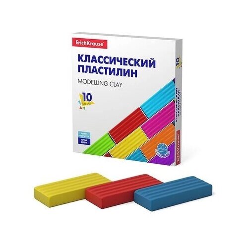Пластилин ErichKrause Классический Basic 10 цветов/160 г (50640) 10 цв. от компании М.Видео - фото 1