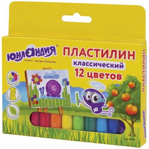 Пластилин Юнландия Юнландик-живописец 12 цветов (105029) 12 цв. от компании М.Видео - фото 1