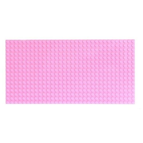 Пластина-основание для конструктора, 25,5 x 2,5 см, цвет розовый 1 шт от компании М.Видео - фото 1