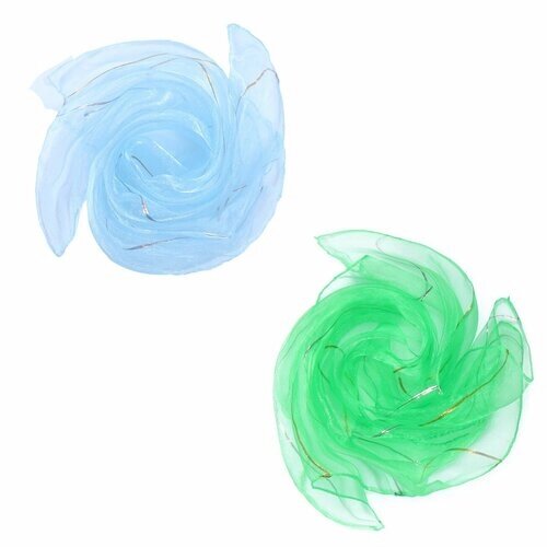 Платки для жонглирования реко, 2 штуки, голубой и зеленый от компании М.Видео - фото 1