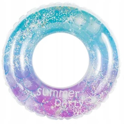 Пляжный надувной круг с блестками Hello Summer 80 см от компании М.Видео - фото 1