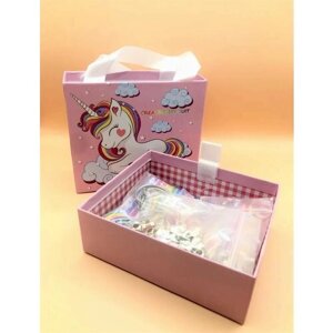 Подарочный набор для девочки, изготовления браслетов с сумкой DS23-4