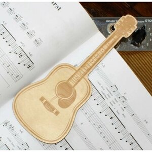 Подарок для учителя музыки, вокала / Акустическая Гитара закладка для нотной тетради, книги