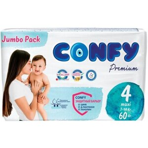 Подгузники Confy Premium Jumbo Размер 4 7-14кг 60шт