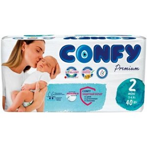 Подгузники Confy Premium Размер 2 3-6кг 40шт