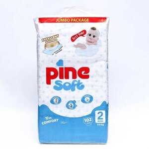 Подгузники детские Pine Soft 2 Mini (3 - 6 kg) 102 шт