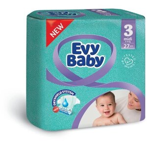 Подгузники Evy Baby Midi 5-9 кг (Размер 3/M), 24 шт