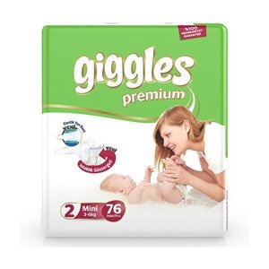 Подгузники Giggles Premium (3-6 кг) 76шт.