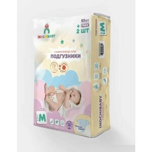 Подгузники INOCHIBABY детские 5-9 кг, р-р М, 62 шт + Free 2 шт.