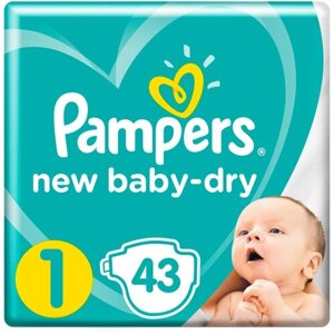 Подгузники Pampers New Baby-Dry 2–5 кг, размер 1, 94 шт.